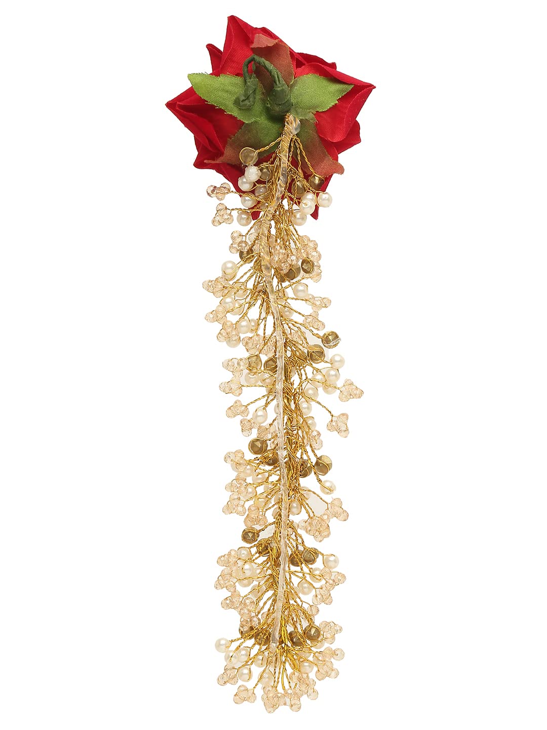 YouBella Women Fashion Stylish and Trendy  Jewellery Beaded Floral Hair Chain for Women and Girls